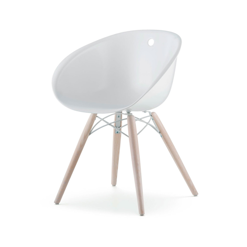 Gliss Wood poltroncina gambe in legno
