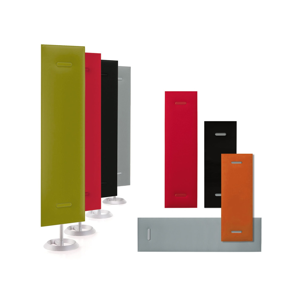 Caimi Mitesco pannelli acustici a parete e Totem