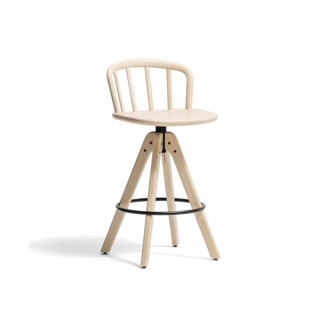 Nym sgabello in legno su trespolo