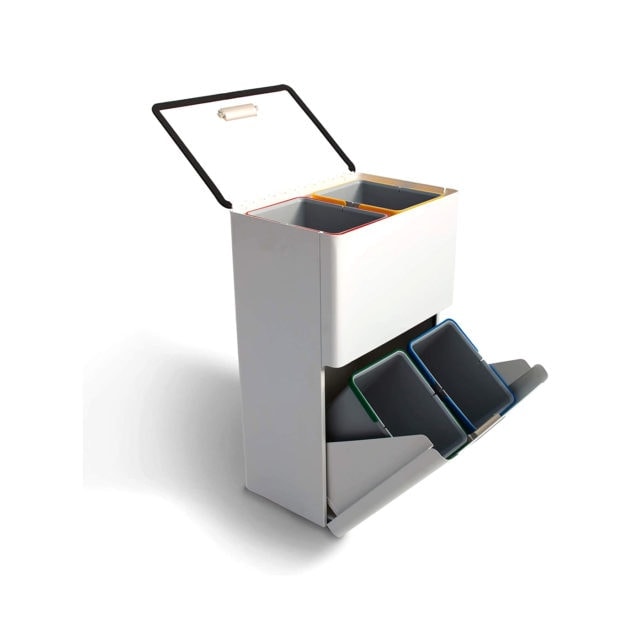 Pattumiera in acciaio raccolta differenziata Graepel Four