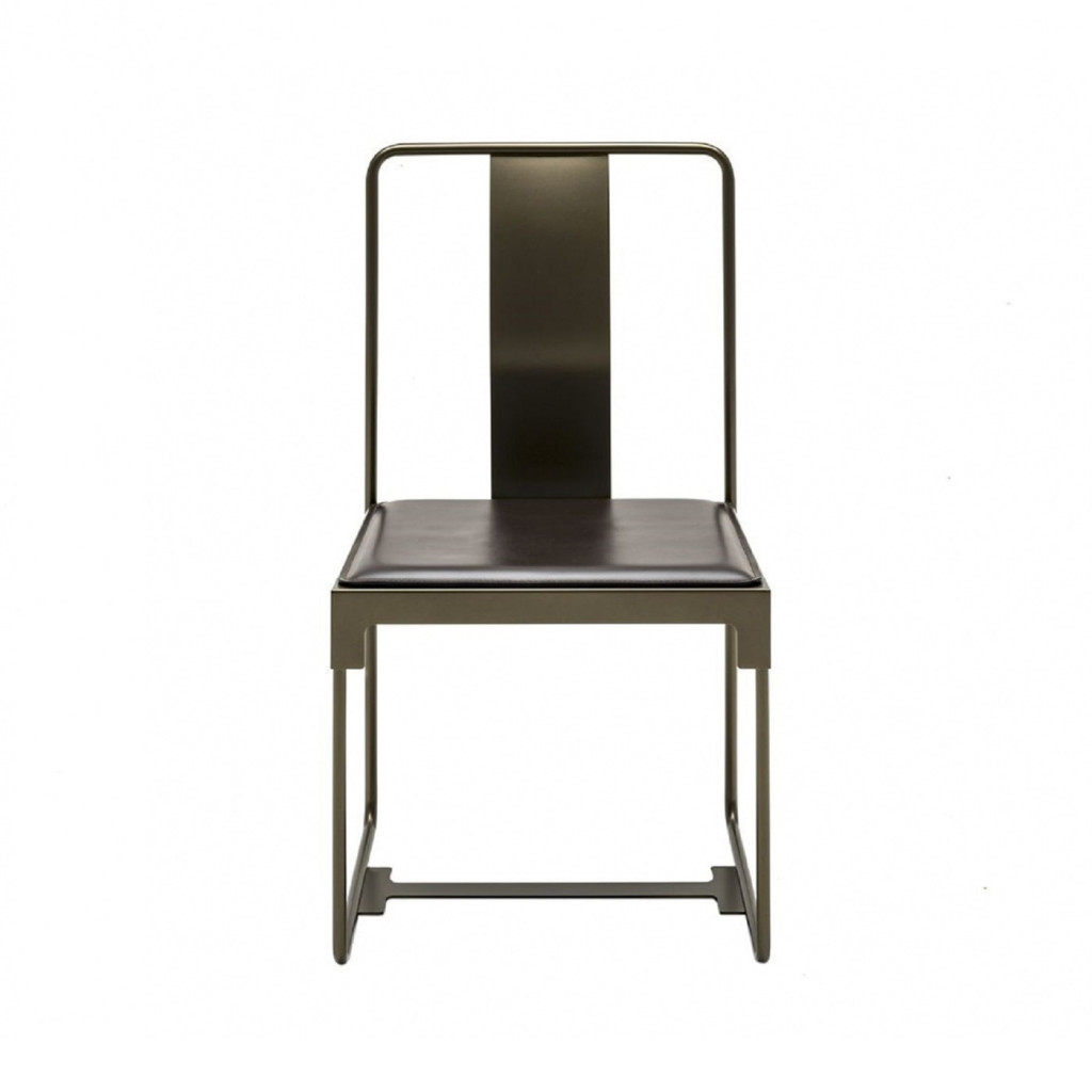 Driade Mingx sedia in acciaio e cuoio - shop online