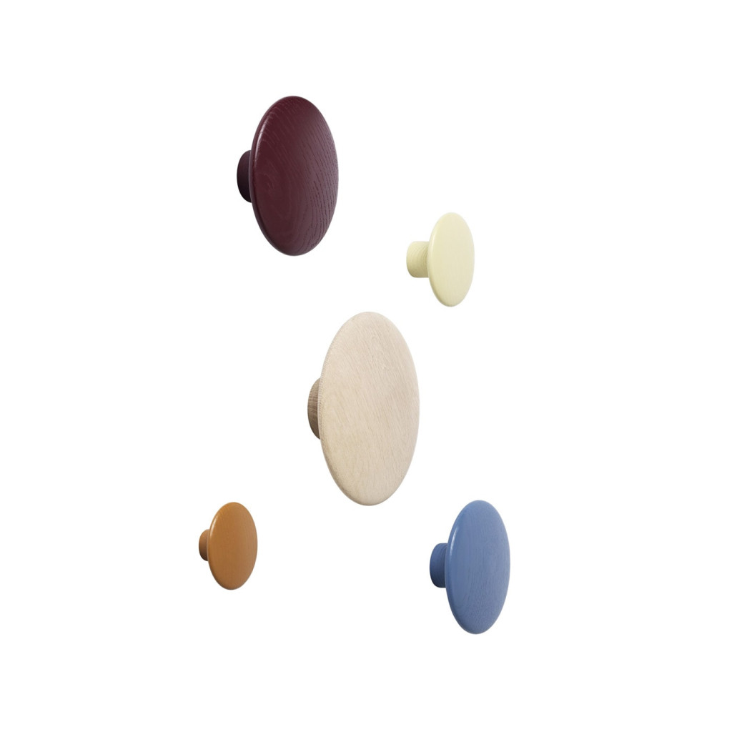 Muuto Dots Wood appendiabiti in legno ganci da muro - shop online
