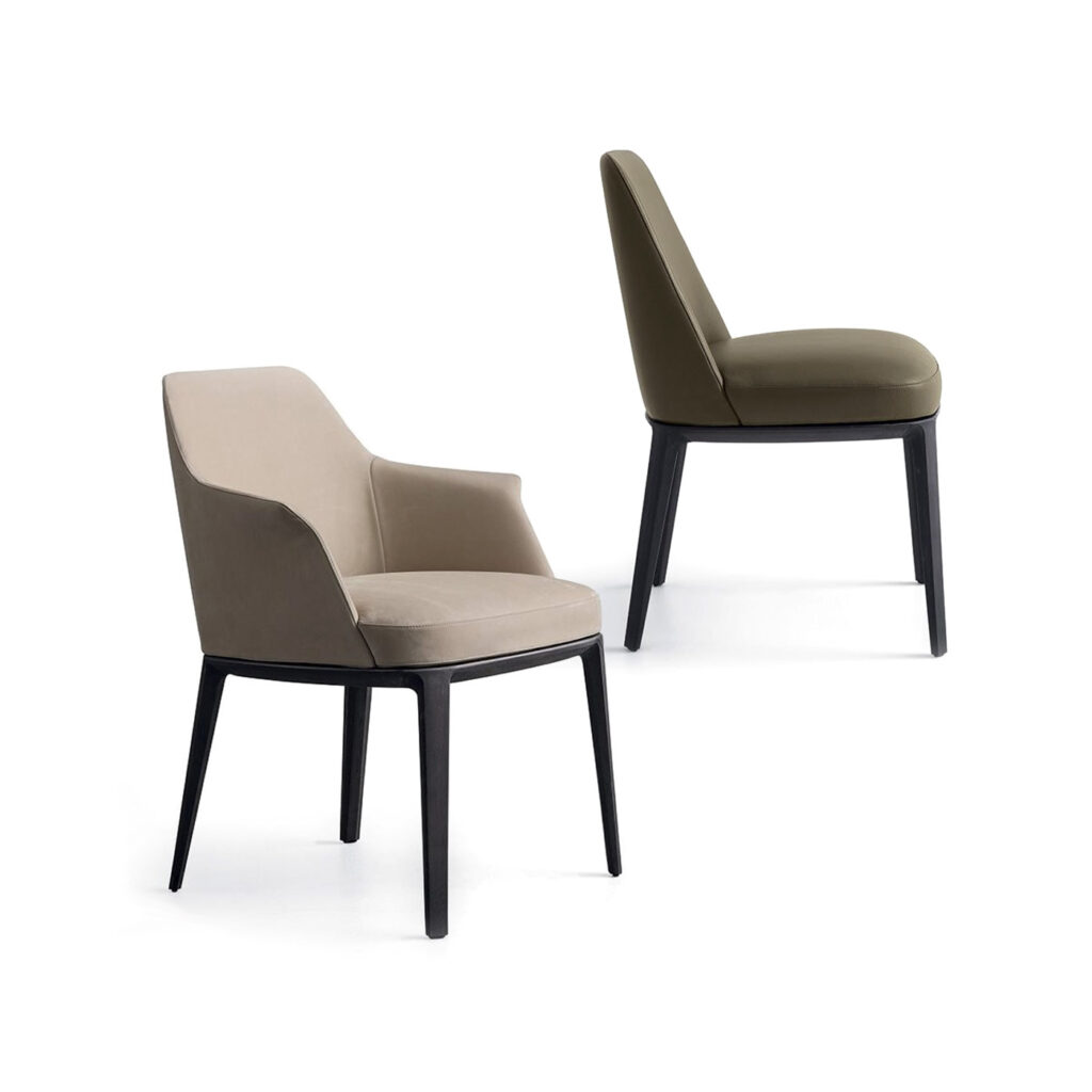 Poliform-Sophie-sedia-tessuto-pelle-design-Emmanuel-Gallina-vendita-online